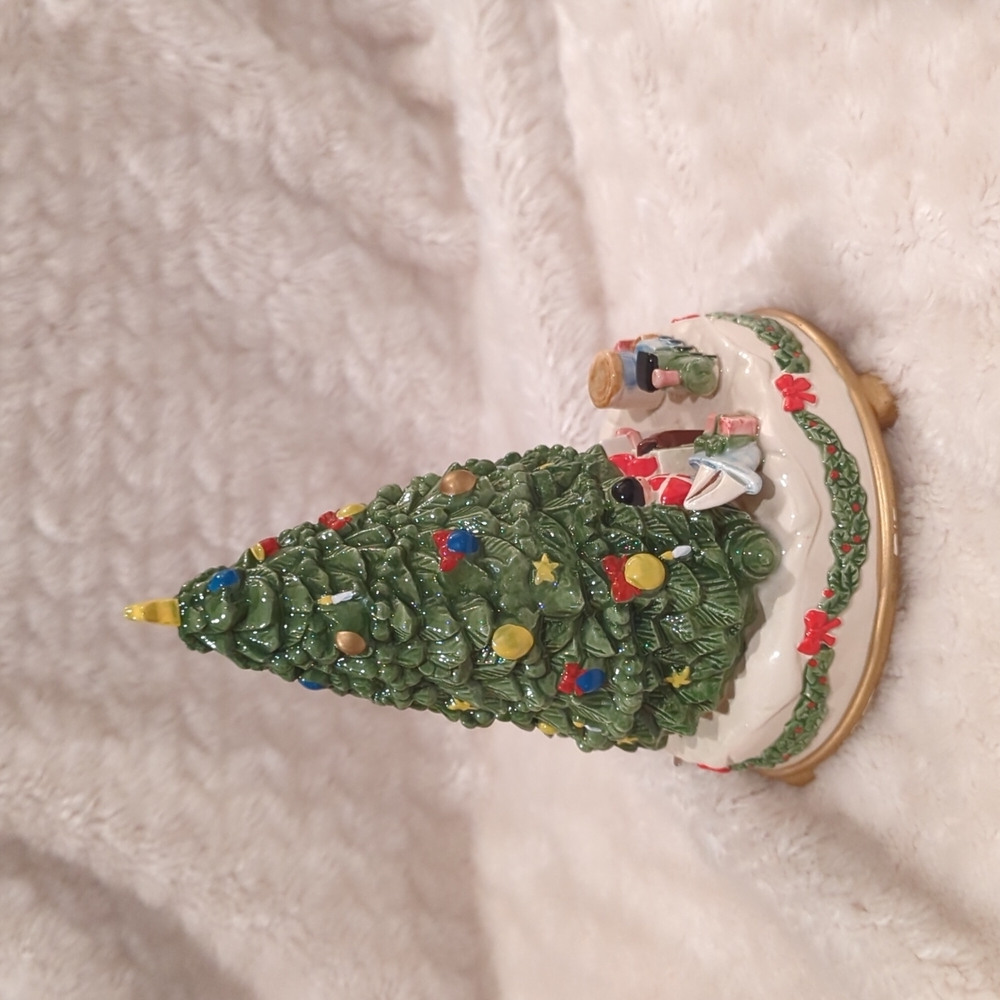 GIBSON GREETINGS | Vintage Otagiri Ceramic Christmas Tree Music Box - Picture 4 of 10